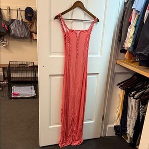 Indah Coral Stretch Maxi Dress